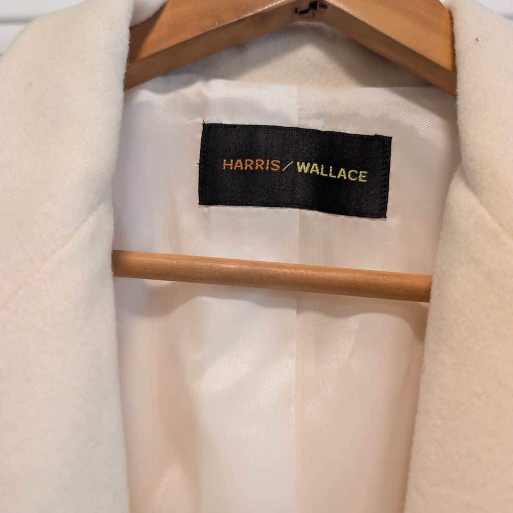 HARRIS/WALLACE Women's Merino Wool/ Lambswool Cream Blazer Size 6 - Picture 2 of 11
